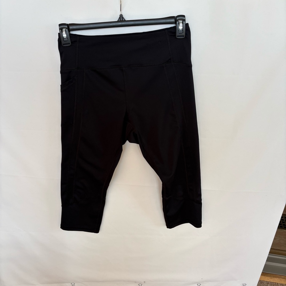 Fila Classic Black Leggings Size Large 30-34” stretch waist 22” length INV25/363